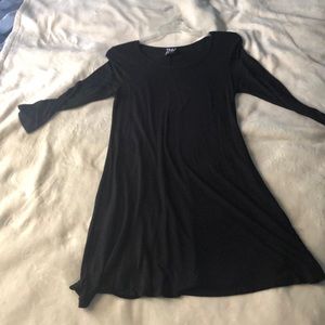 Black Elbow-Length Dress